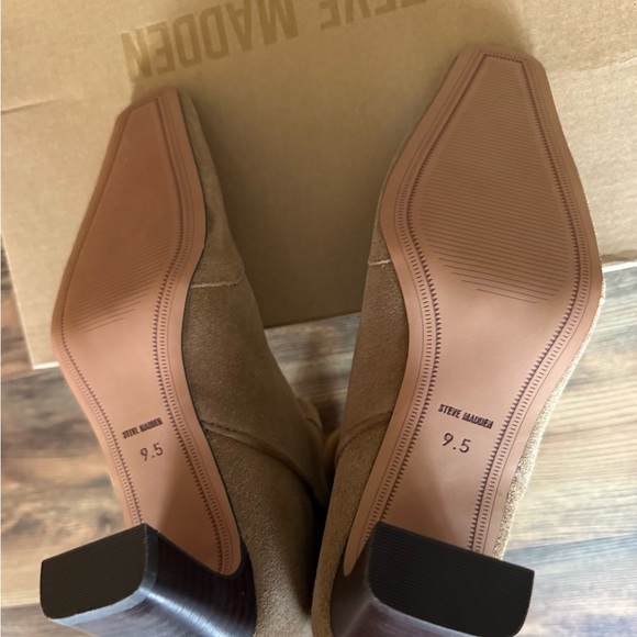 Steve Madden Josefine Taupe Suede Boots - Picture 7 of 7